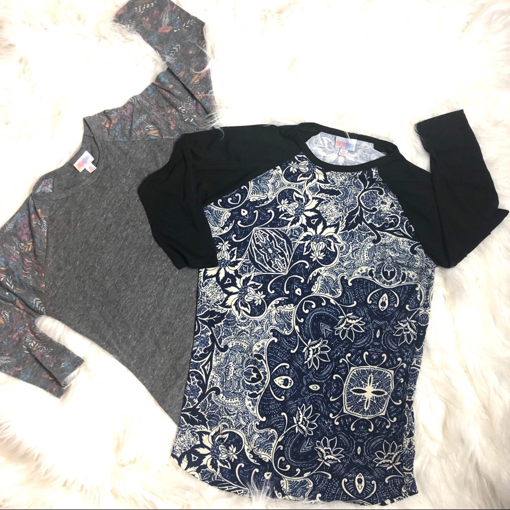 Two LulaRoe Size XS Randy shirts. Good condition.